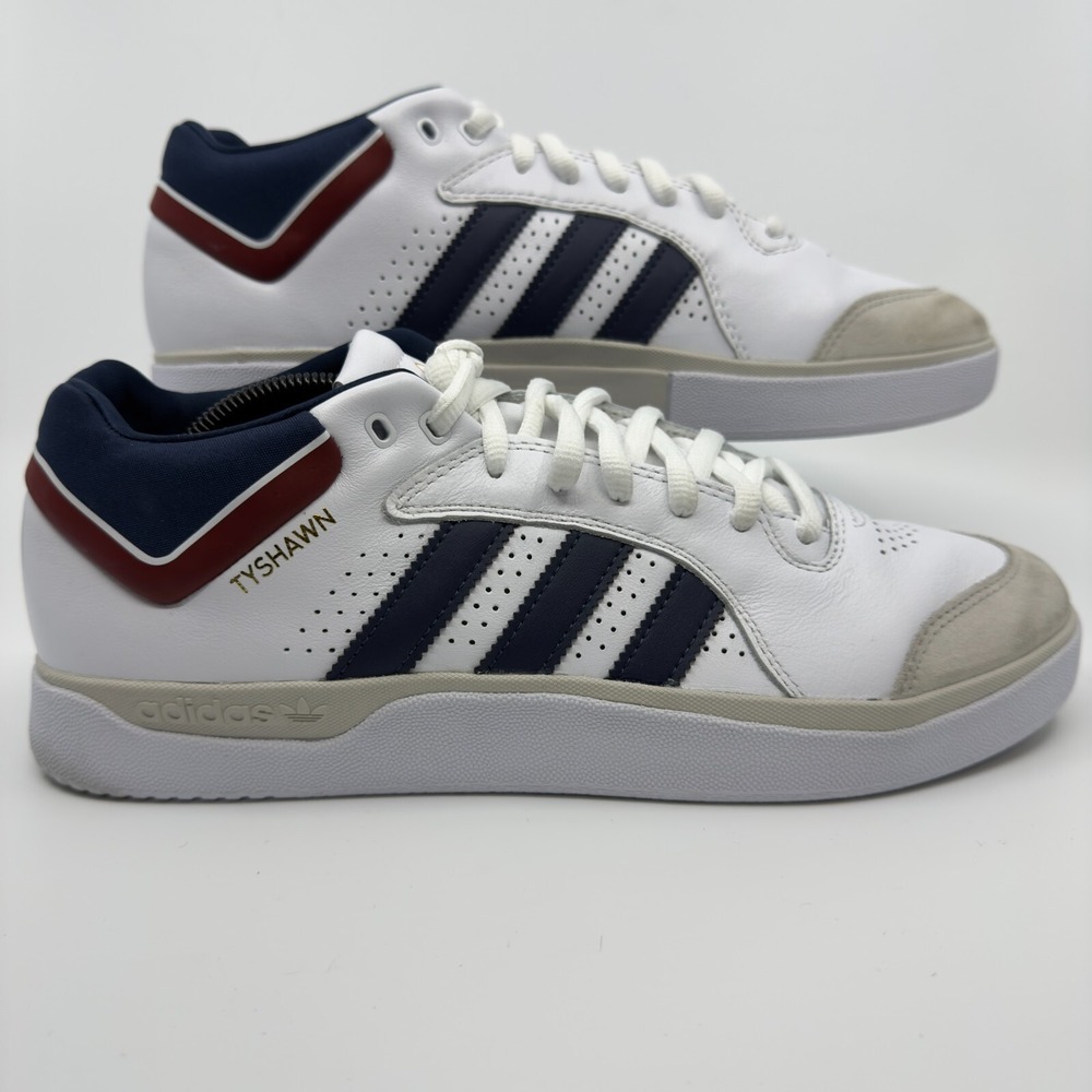 Adidas Tyshawn Jones Top Ten 10 Low Sneakers Mens 11 Leather Shoes White Lace Up